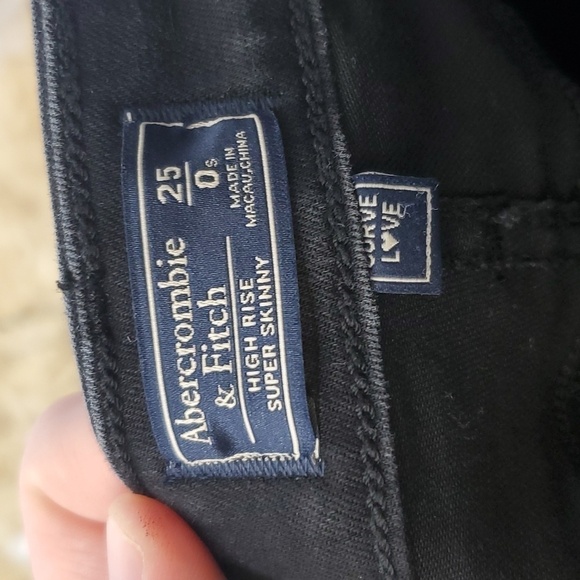 Abercrombie High Rise Super Skinny Jeans Curve Love Distressed Womens 0 Short 25 - Picture 7 of 11